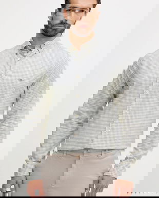 Gant cămașă din bumbac culoarea verde, cu guler clasic, regular, 3250149