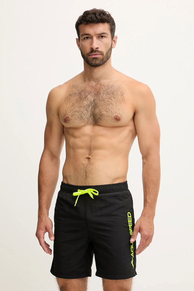 Aqua Speed pantaloni scurți de baie culoarea negru, OWEN