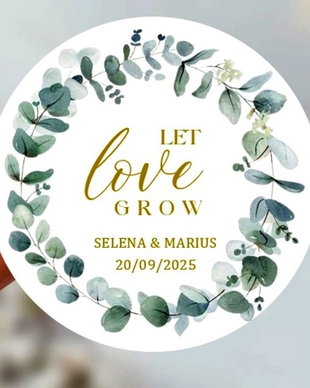 Stickere marturii nunta plante
