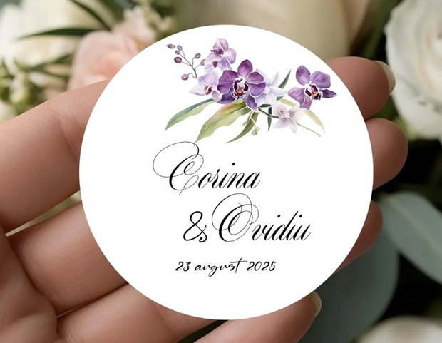 Etichete florale mărturii nuntă