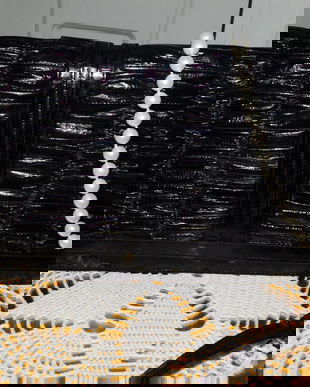 Poseta plic / umar/ vintage  piele cu  piele exotica , colier nou  perle cultura cadou