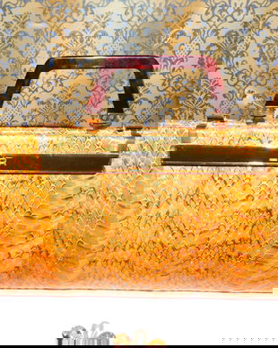 Luigi Belgrande Italia ,  poseta sarpe  autentica,  cadou brosa cu cercei , noi