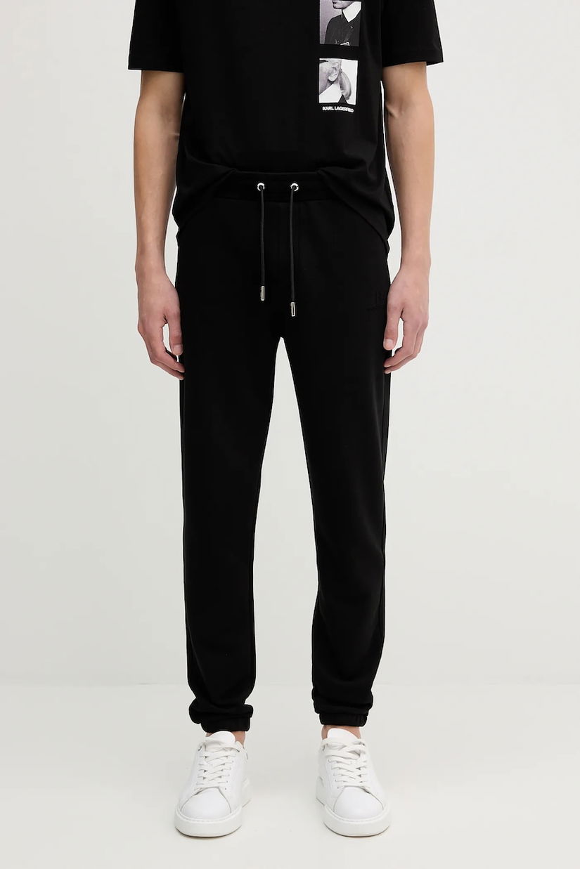 Karl Lagerfeld pantaloni de trening culoarea negru, uni, 554910.705008
