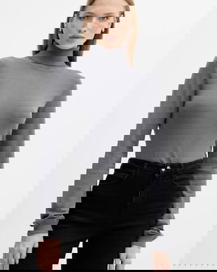 Silvian Heach pulover SESIN culoarea gri, light, cu guler, GPA25036LU