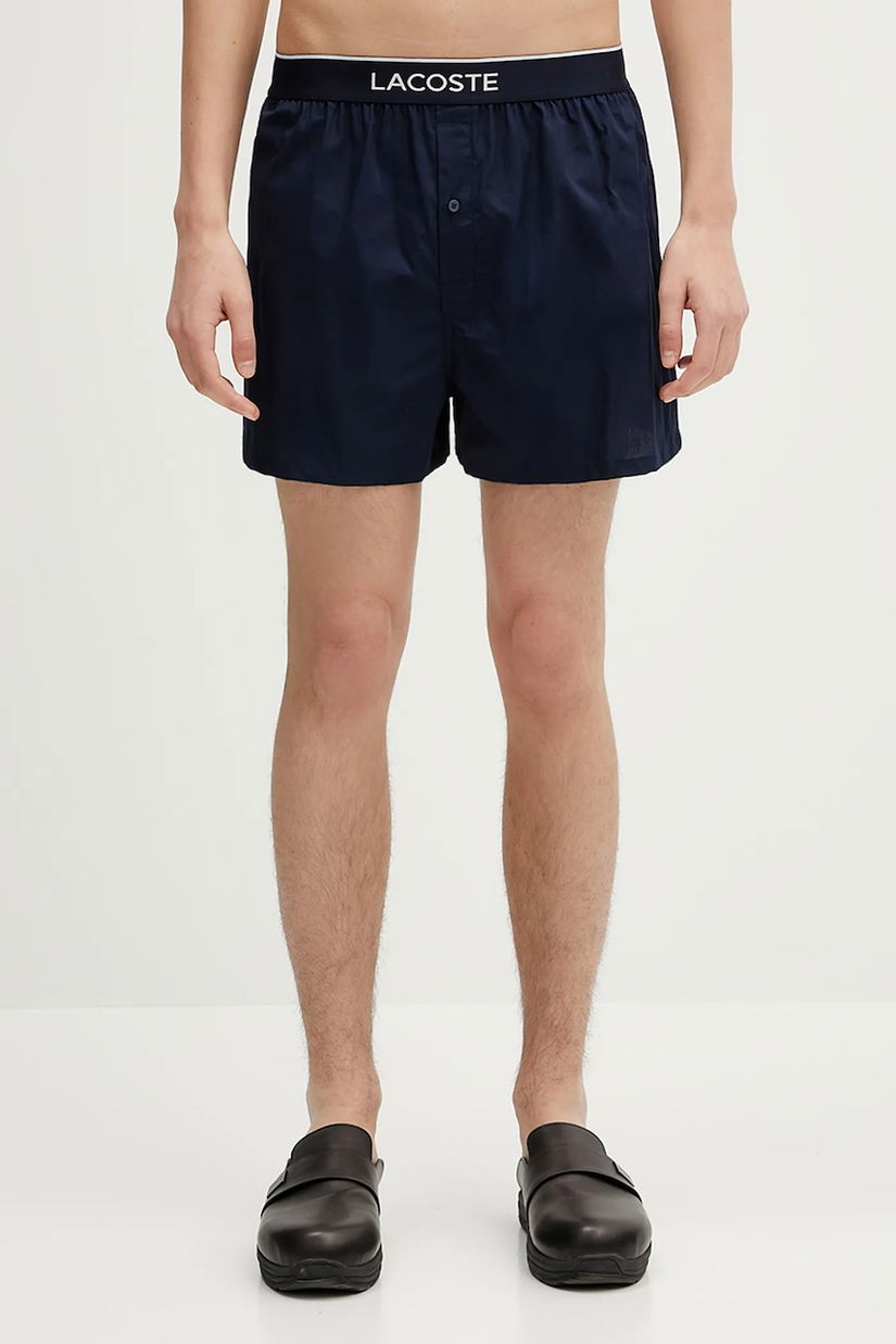 Lacoste boxeri de bumbac 3-pack culoarea bleumarin, 7H1283