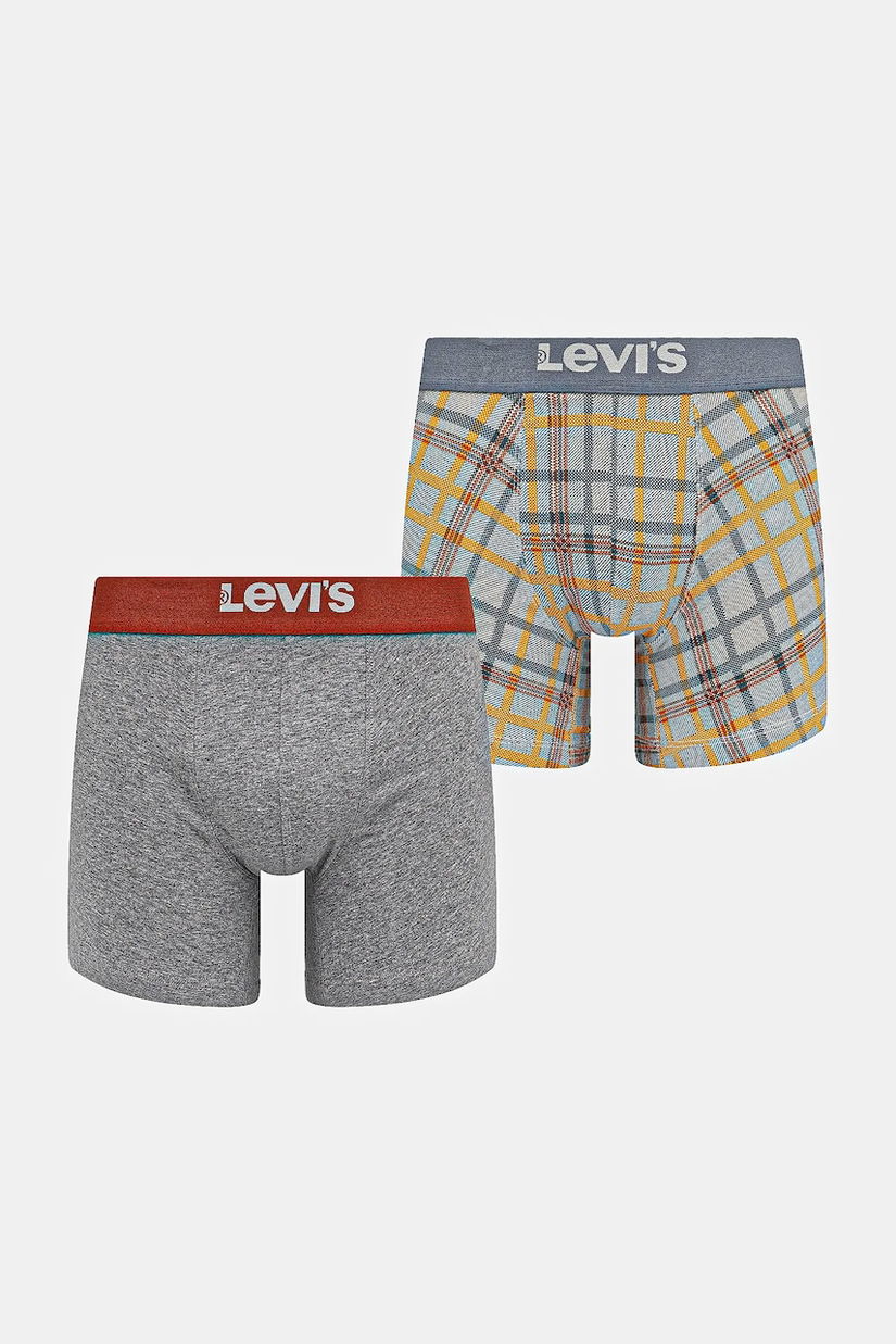 Levi's boxeri 2-pack culoarea gri, 37149-1106