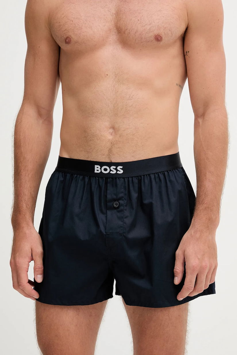 BOSS boxeri de bumbac 2-pack culoarea bleumarin, 50535781