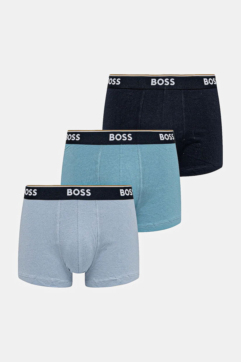 BOSS boxeri 3-pack culoarea bleumarin, 50531684