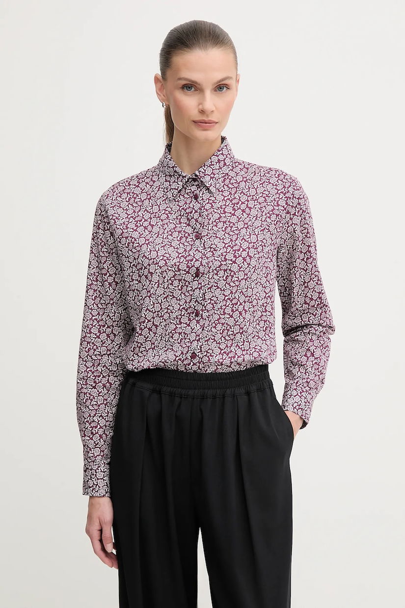 United Colors of Benetton cămașă culoarea alb, cu guler clasic, regular, 5Q6SDQ0AY