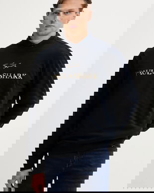 Paul&Shark bluză culoarea bleumarin, cu imprimeu, 15311822