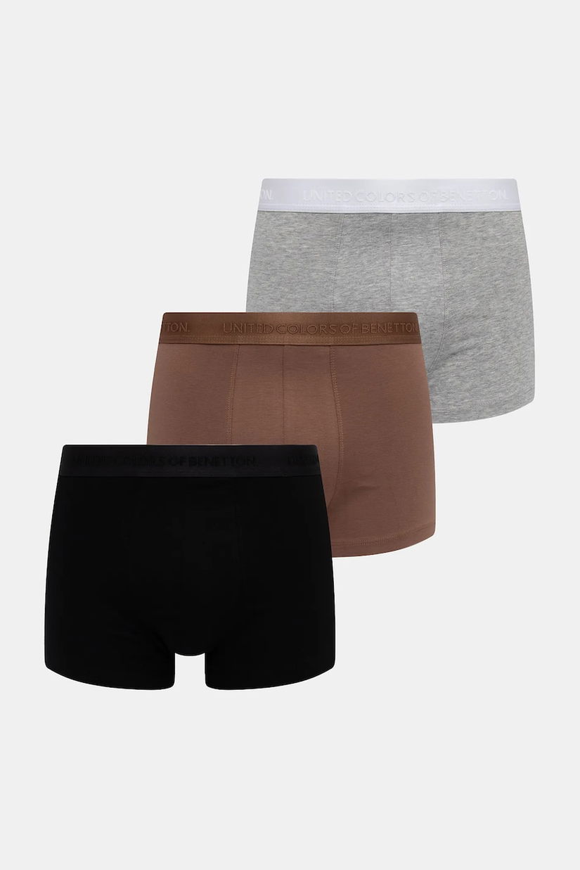 United Colors of Benetton boxeri 3-pack bărbați, culoarea gri, 3OP82X01E