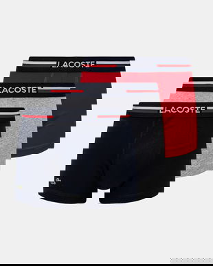 Lacoste boxeri 3-pack barbati, culoarea albastru marin