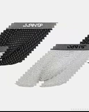 Levi's boxeri 2-pack culoarea gri, 37149-1102