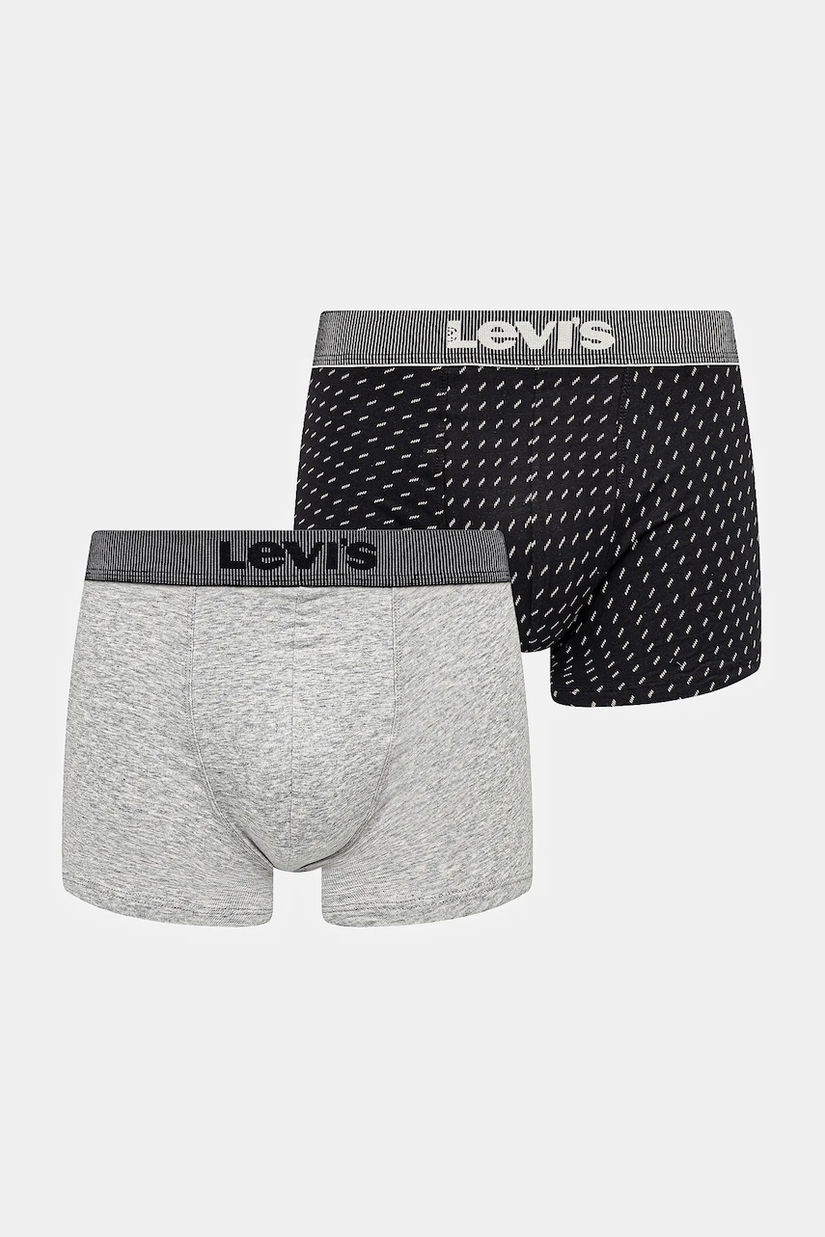 Levi's boxeri 2-pack culoarea gri, 37149-1102