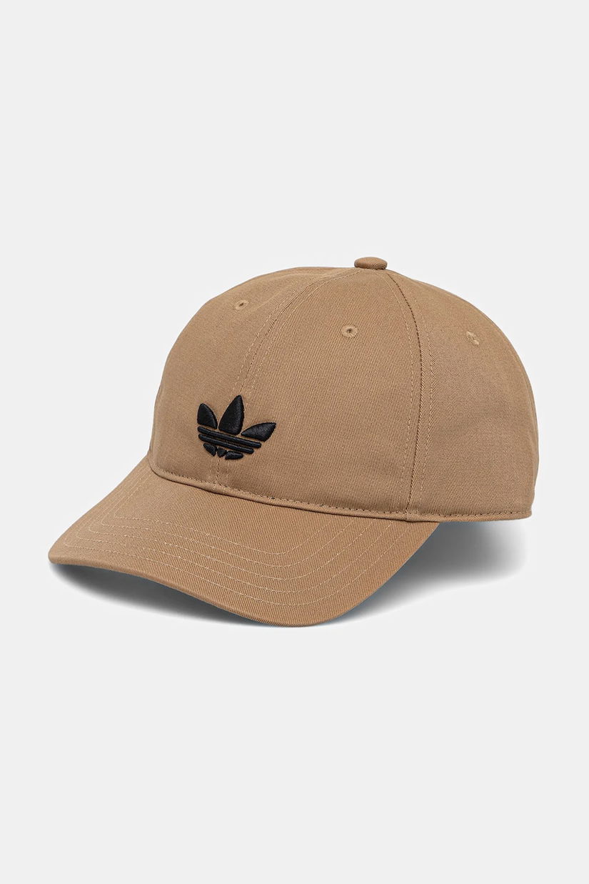 adidas Originals șapcă de baseball din bumbac culoarea bej, JY5064