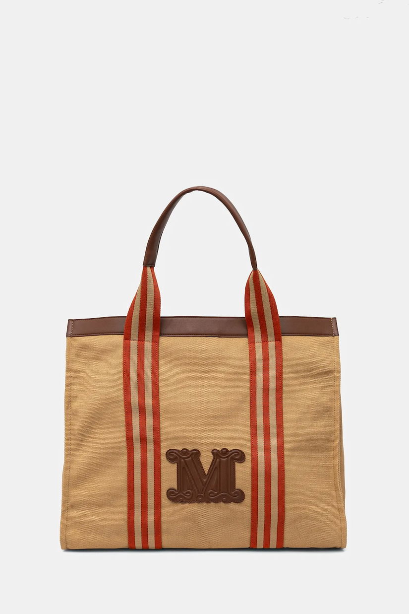 Max Mara Beachwear geanta de plaja culoarea bej, 2516511019600