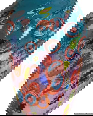 Vaza de sticla multicolora Murano Millefiori