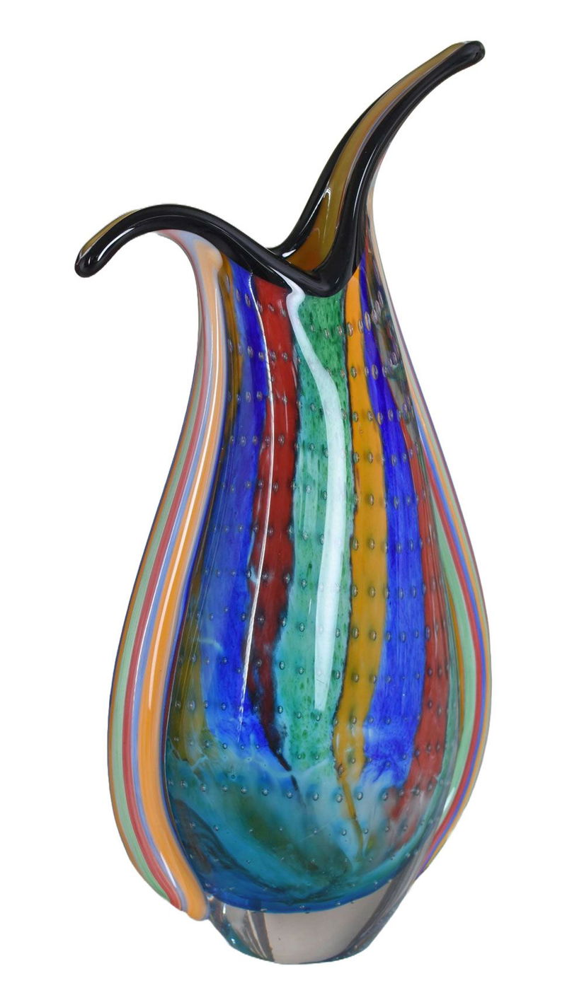 Vaza de sticla multicolora Murano