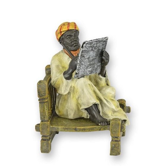Poet arab-statueta din bronz pictat
