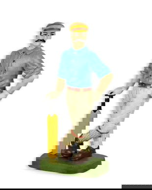 Jucator de crichet-statueta din fonta