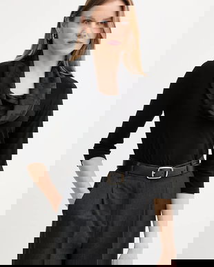 Joseph Ribkoff bluză culoarea negru, uni, 253211