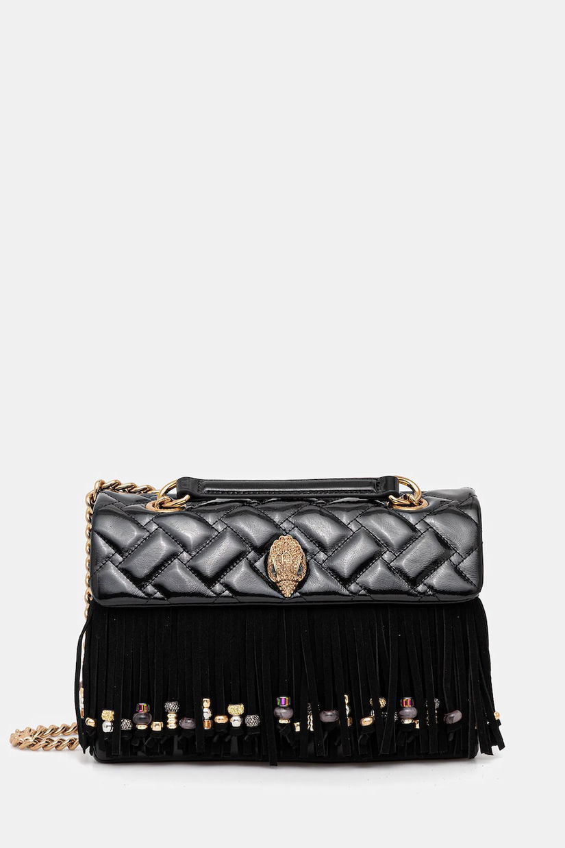 Kurt Geiger London geantă de piele KENSINGTON culoarea negru, 4701100129