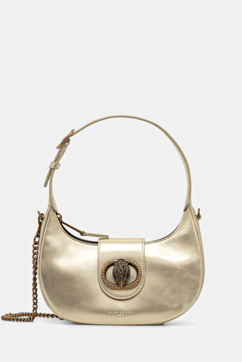 Kurt Geiger London geantă de piele culoarea auriu, 3601161109