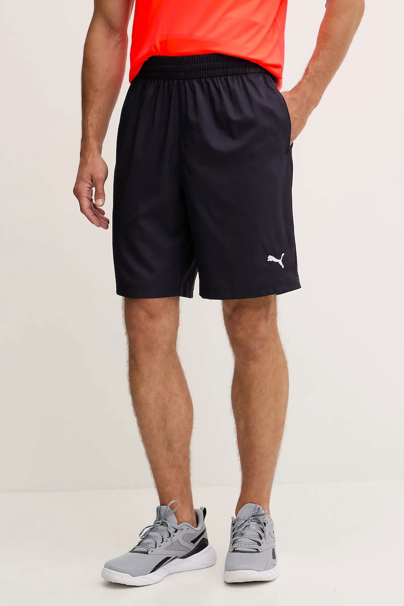 Puma pantaloni scurți de antrenament culoarea bleumarin, 682604