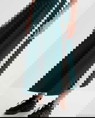 Puma fustă culoarea verde, midi, evazati, 633438