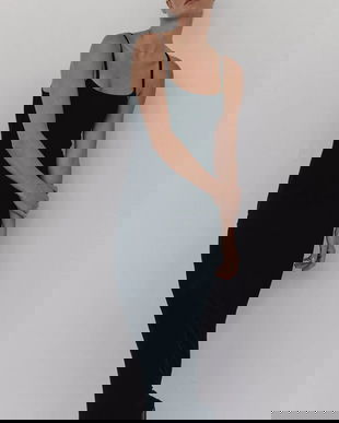 MUUV. rochie JORDE culoarea negru, maxi, mulată