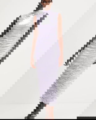 Rotate rochie culoarea violet, maxi, mulata, 1143541657