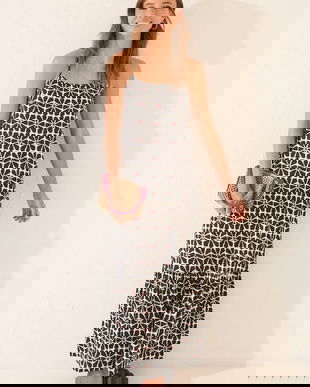 women'secret rochie culoarea negru, maxi, drept, 4472476