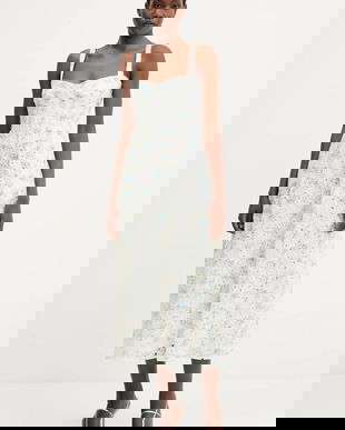 Bardot rochie culoarea alb, maxi, evazati, 58655DB3