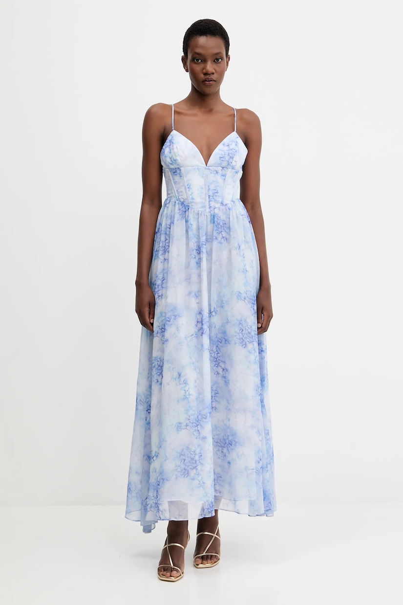 Bardot rochie maxi, evazati, 60023DB