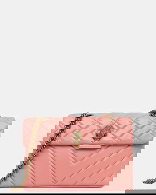 Kurt Geiger London geantă de piele KENSINGTON culoarea portocaliu, 3586257109