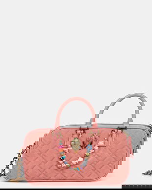 Kurt Geiger London geantă de mână din piele întoarsă KENSINGTON culoarea roz, 3580957219