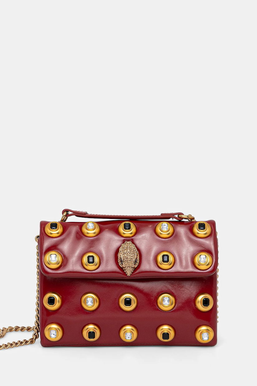 Kurt Geiger London geantă de piele KENSINGTON culoarea bordo, 4700250319
