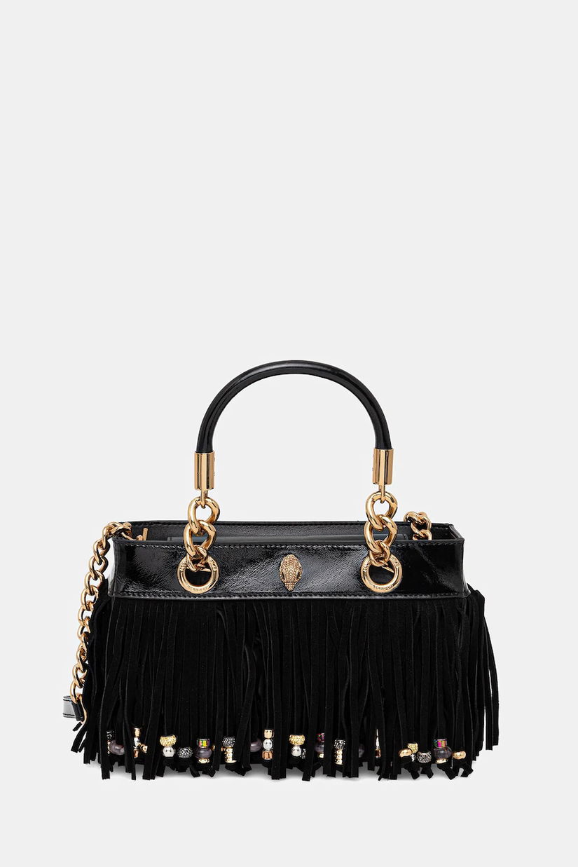 Kurt Geiger London geantă de piele KENSINGTON culoarea negru, 4702700129