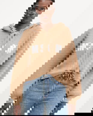 MSGM pulover de lână culoarea bej, călduros, 3941MDM219.257785