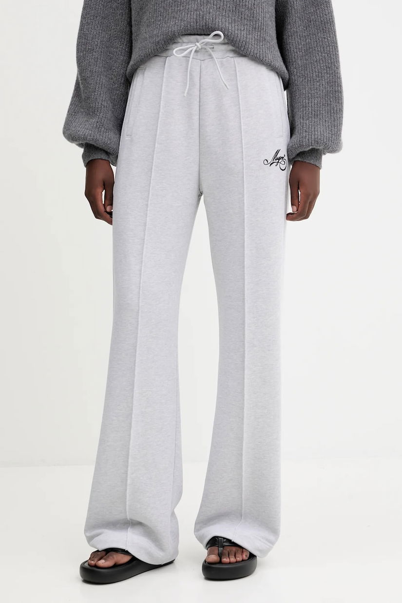 MSGM pantaloni de trening din bumbac culoarea gri, uni, 3941MDP71.257793