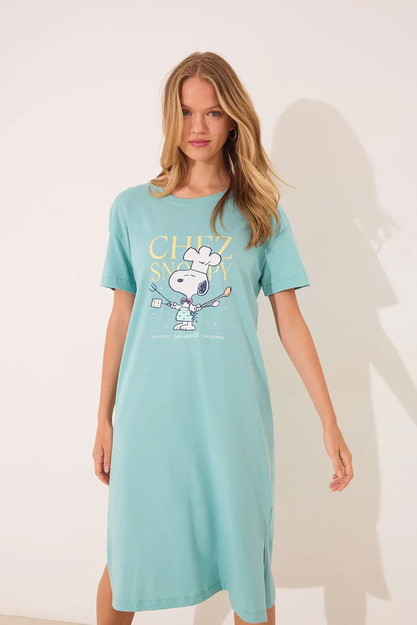 women'secret pijamale de bumbac culoarea turcoaz, bumbac, 4442106