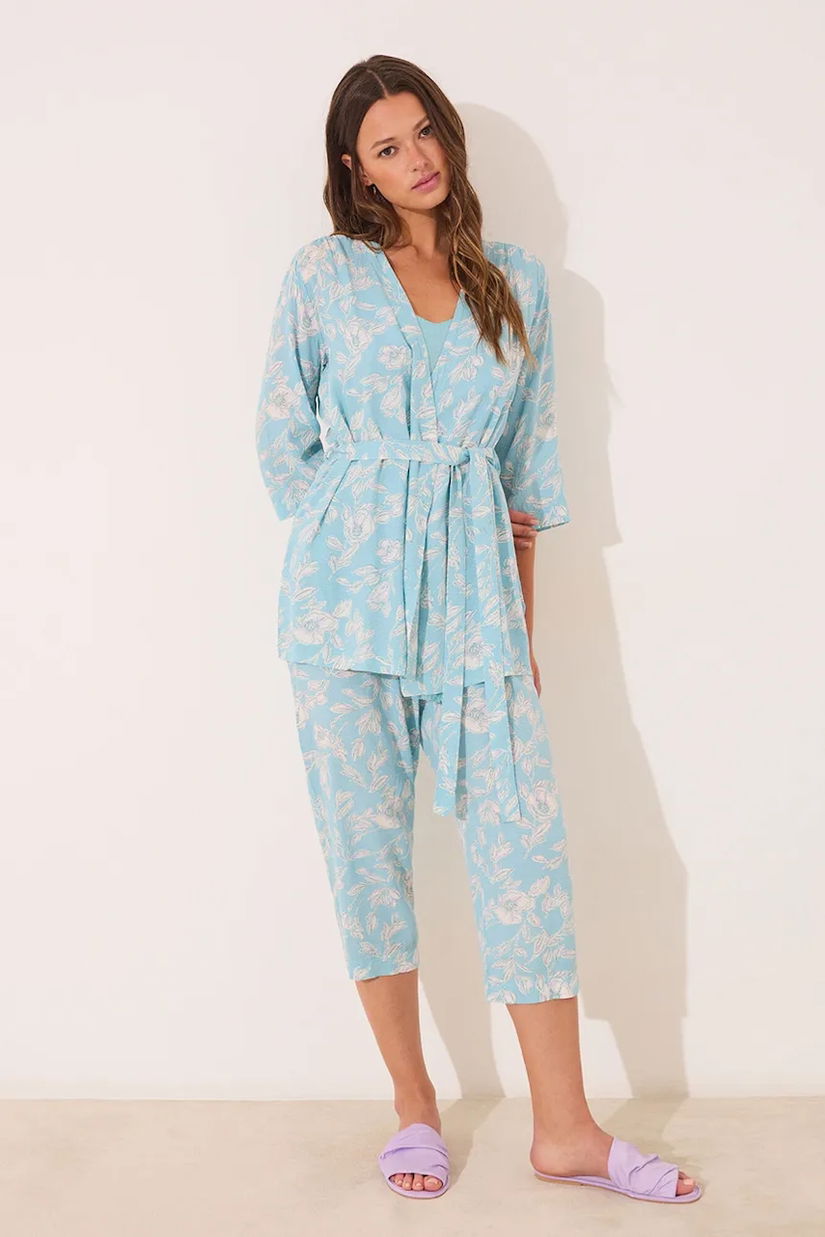 women'secret pijama culoarea turcoaz, 3592395