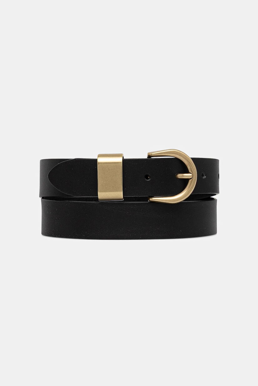 Sessun curea de piele culoarea negru, 25116003