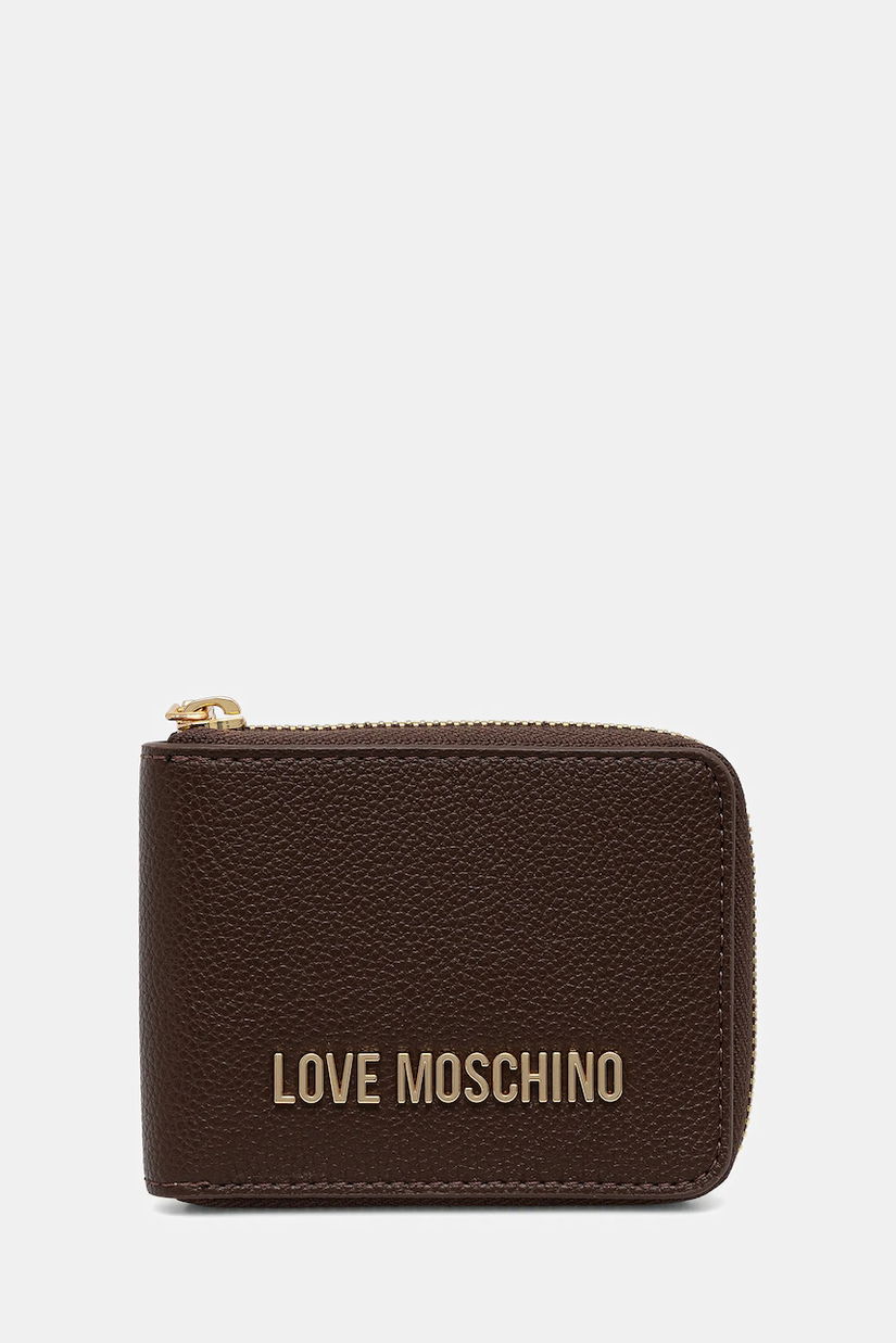 Love Moschino portofel culoarea maro, JC5639PP1NLD0301