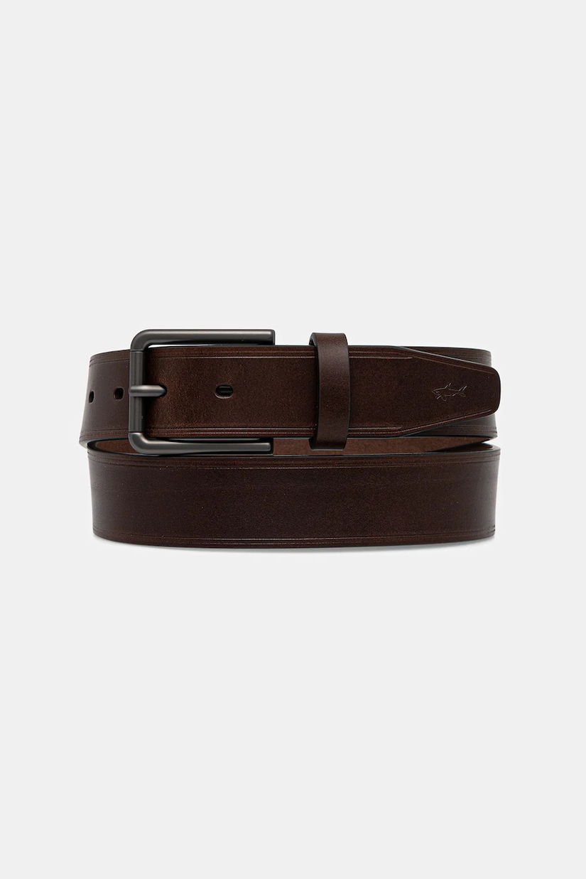 Paul&Shark curea de piele culoarea maro, 15316007