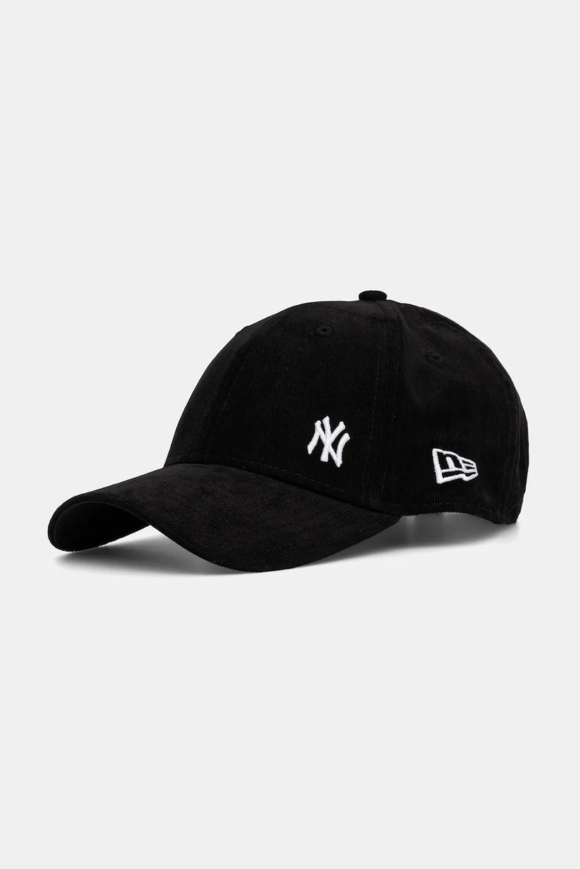 New Era șapcă de baseball din catifea culoarea negru, 60691112