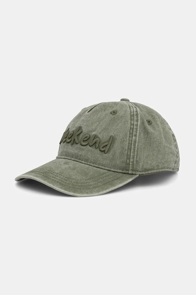 Weekend Max Mara șapcă de baseball din bumbac BRUNO culoarea verde, 2525576024600