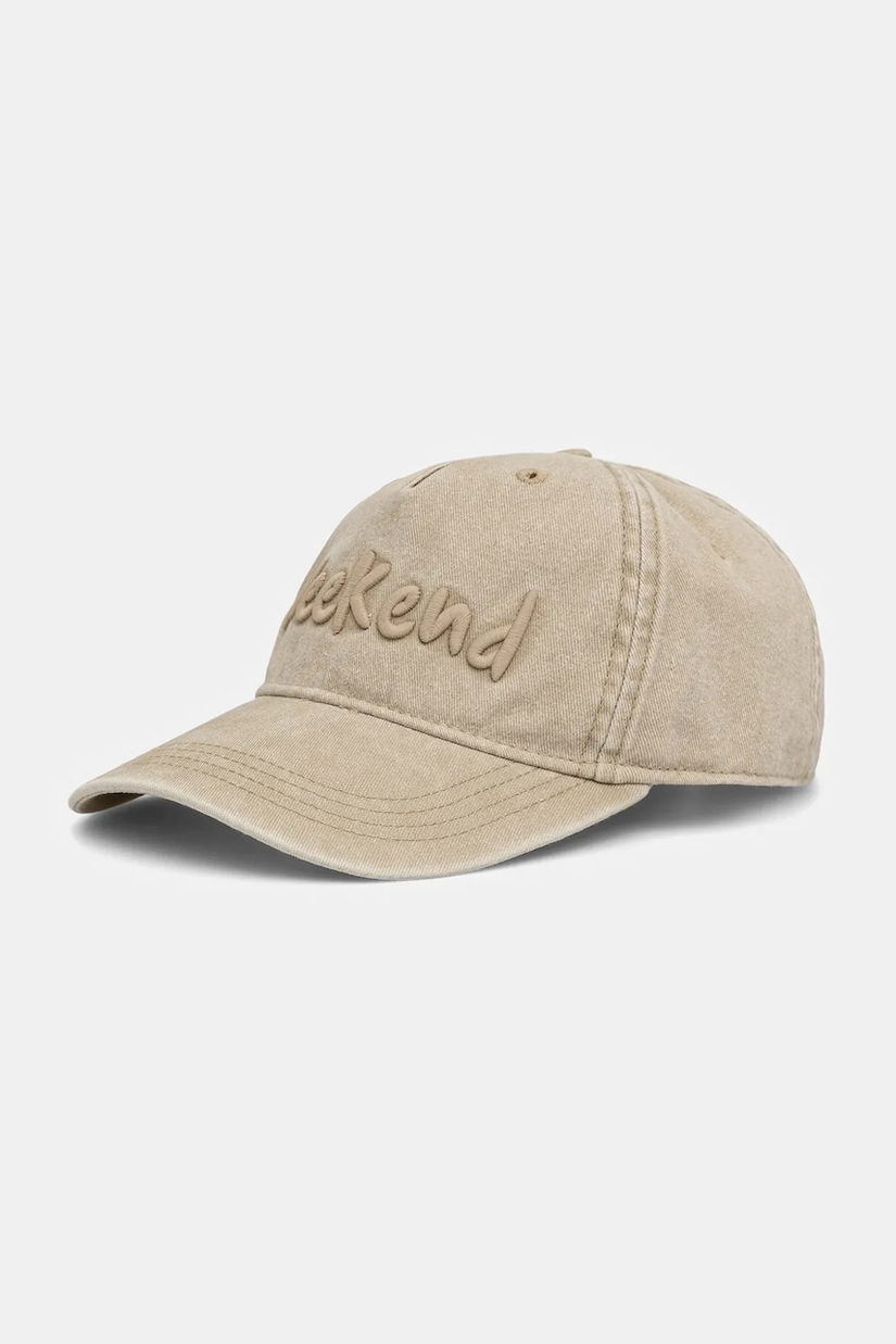 Weekend Max Mara șapcă de baseball din bumbac BRUNO culoarea bej, 2525576024600