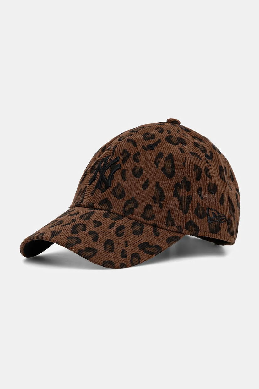 New Era șapcă de baseball din catifea culoarea maro, 60691324