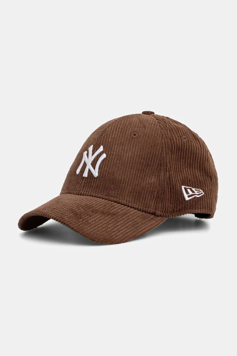 New Era șapcă de baseball din bumbac culoarea maro, 60691054
